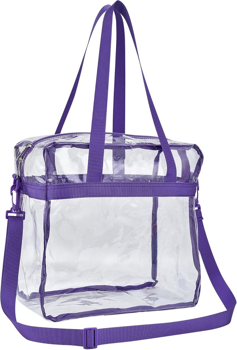 USPECLARE Clear Tote Bag for Stadium Events, 12x6x12 Transparent Stadium Bag for Work, Sports Games,Gym，Concerts - Image 2